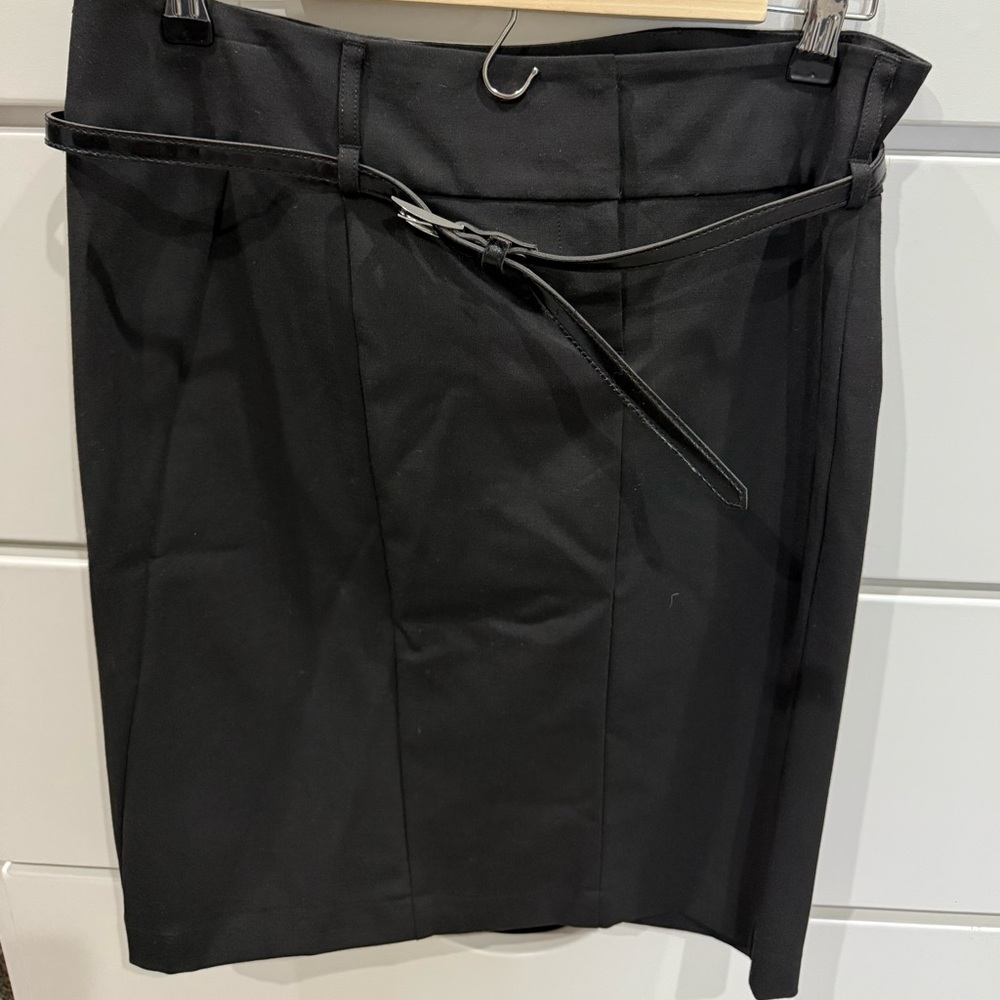 Express Classic Black Pencil Skirt with belt